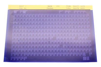Mack R607 1 R607T1275 - R607S3631 VRI Microfiche NOS