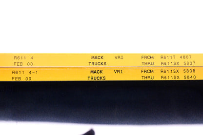 Mack R611 4, R611 4-1 R611T4807 - R611DX5840 VRI Microfiche Lot of 2 NOS