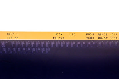 Mack R640 1 R640T1047 - R6140T1112 VRI Microfiche NOS