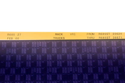 Mack R685 27 R685ST35624 - R685ST36671 VRI Microfiche NOS