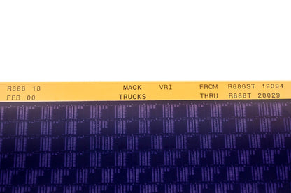 Mack R686 18 R686ST19394 - R686T20029 VRI Microfiche NOS