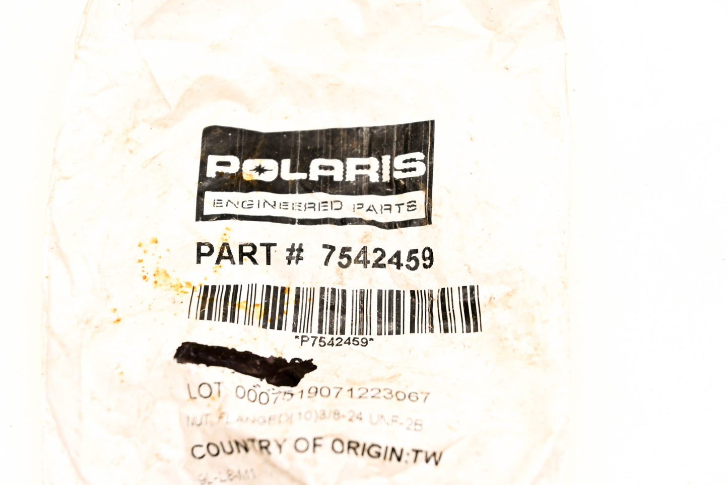 Polaris 7542459 Flange Hex Nuts Qty 2 NOS