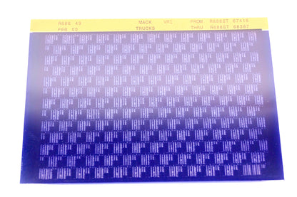 Mack R686 49 R686ST67416 - R6886ST68387 VRI Microfiche NOS