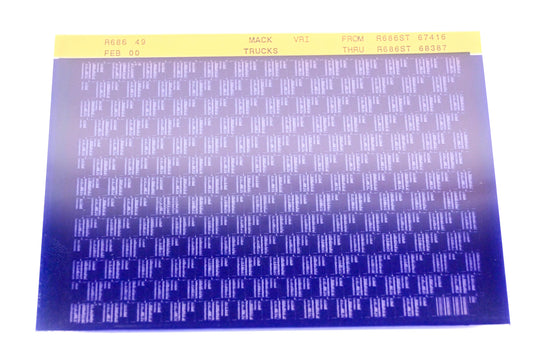 Mack R686 49 R686ST67416 - R6886ST68387 VRI Microfiche NOS
