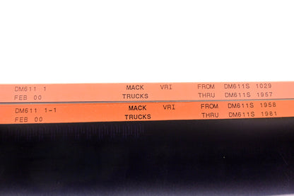 Mack DM611 1, DM611 1-1 DM611S1029 - DM611S1981 VRI Microfiche Lot of 2 NOS