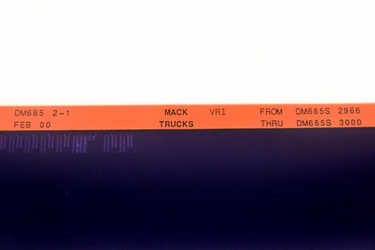 Mack DM685 2-1 DM685S2966 -DM685S3000 VRI Microfiche NOS