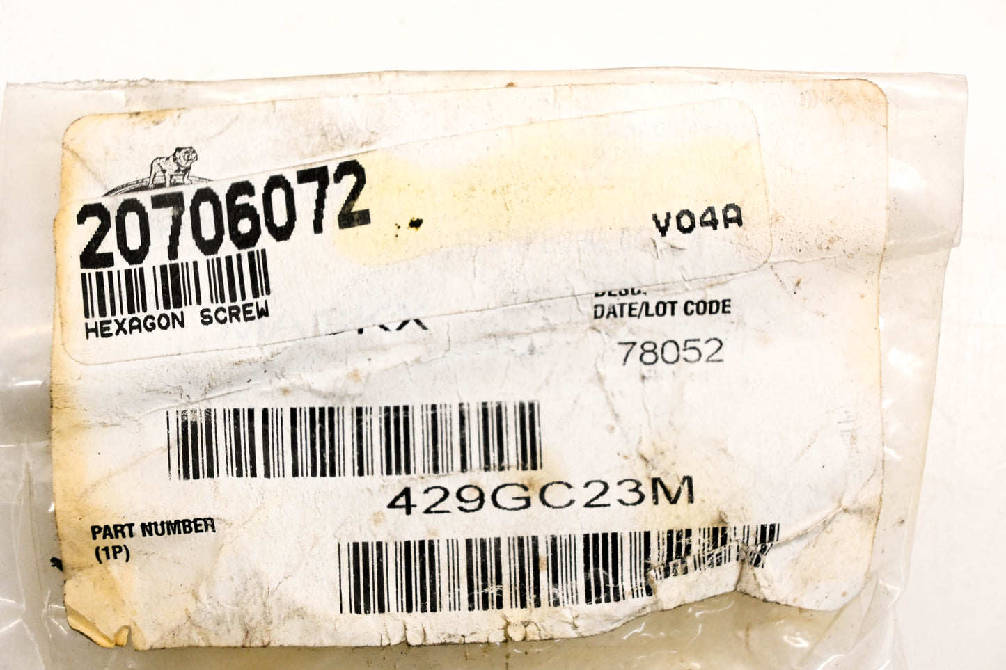 Mack 20706072, 429GC23M Hex Screw NOS