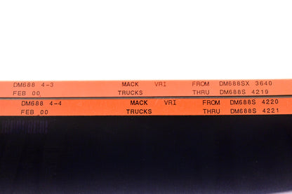 Mack DM688 4-3, DM688 4-4 DM688SX3640 - DM688S4221 VRI Microfiche Lot of 2 NOS