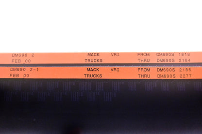 Mack DM690 2, DM690 2-1 DM690S1818 - DM690S2277 VRI Microfiche Lot of 2 NOS