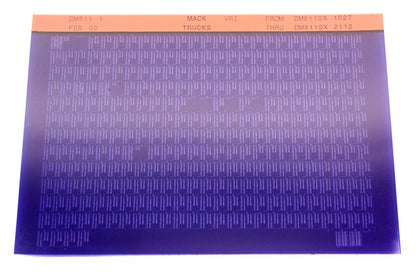 Mack DM811 1 DM611SX1027 - DM811SX2112 VRI Microfiche NOS
