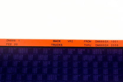 Mack DM886 1 DM886SX1001 - DM886SX2059 VRI Microfiche NOS