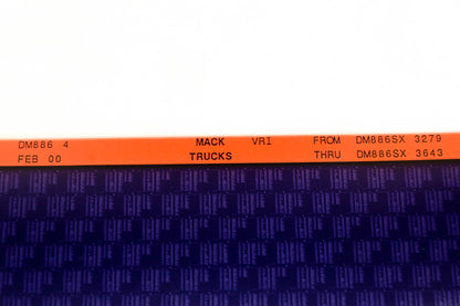 Mack DM866 4 DM886SX3279 - DM886SX3643 VRI Microfiche NOS