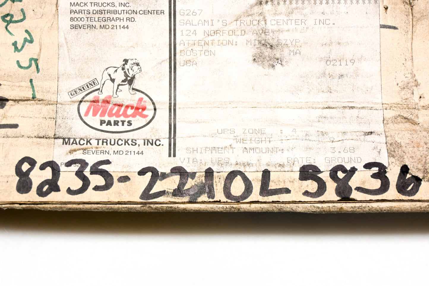 Mack 8235-2210L5836 Rockwell Camshaft NOS