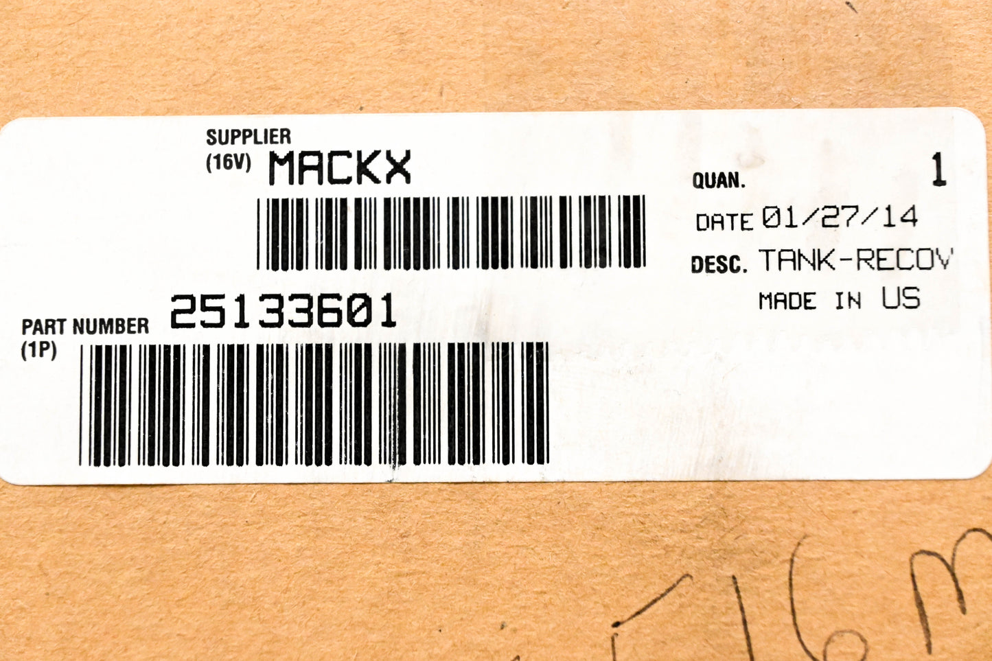 Mack 25133601 Coolant Recovery Tank NOS