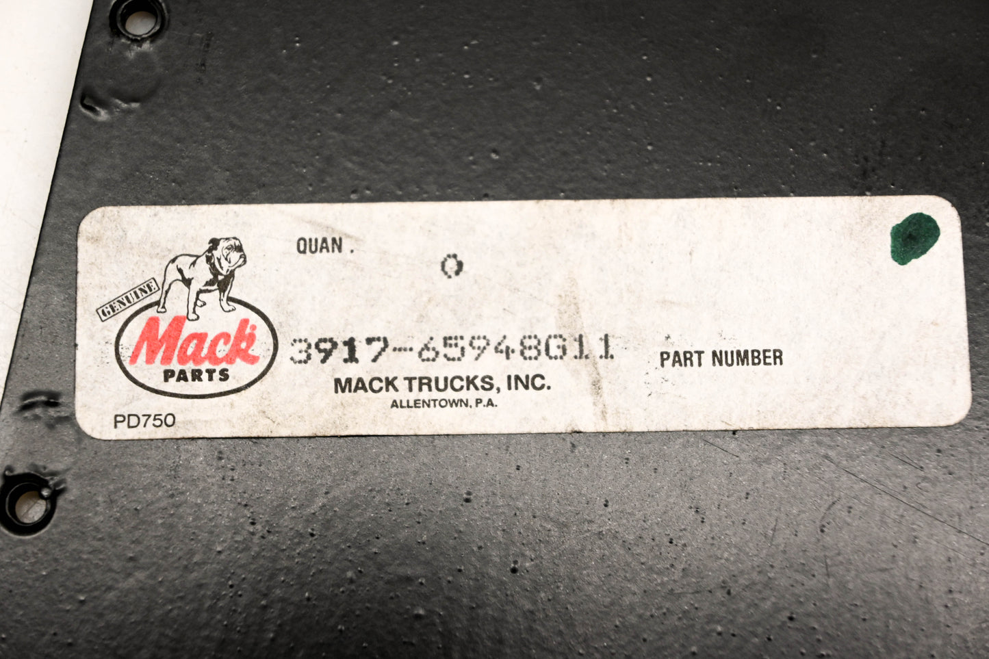 Mack 3917-65948G11 Panel NOS