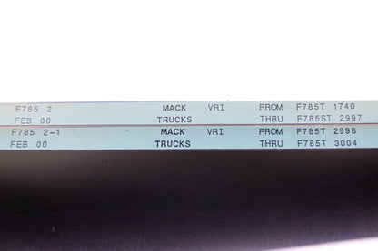 Mack F785 2, F785 2-1 F785T1740 -F758T3004 VRI Microfiche Lot of 2 NOS