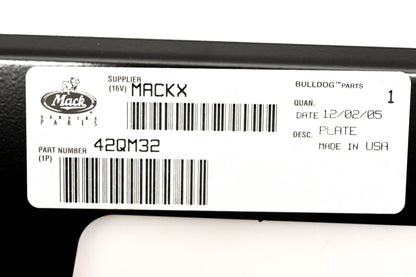 Mack 42QM32 Lefthand Hood Plate NOS
