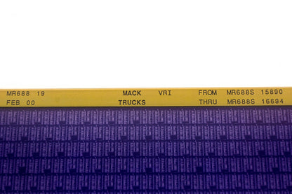 Mack MR688 19 MR688S15890 -MR688S16694 VRI Microfiche NOS
