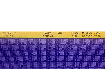 Mack MR690 14 MR690S7309 - MR690S7936 VRI Microfiche NOS