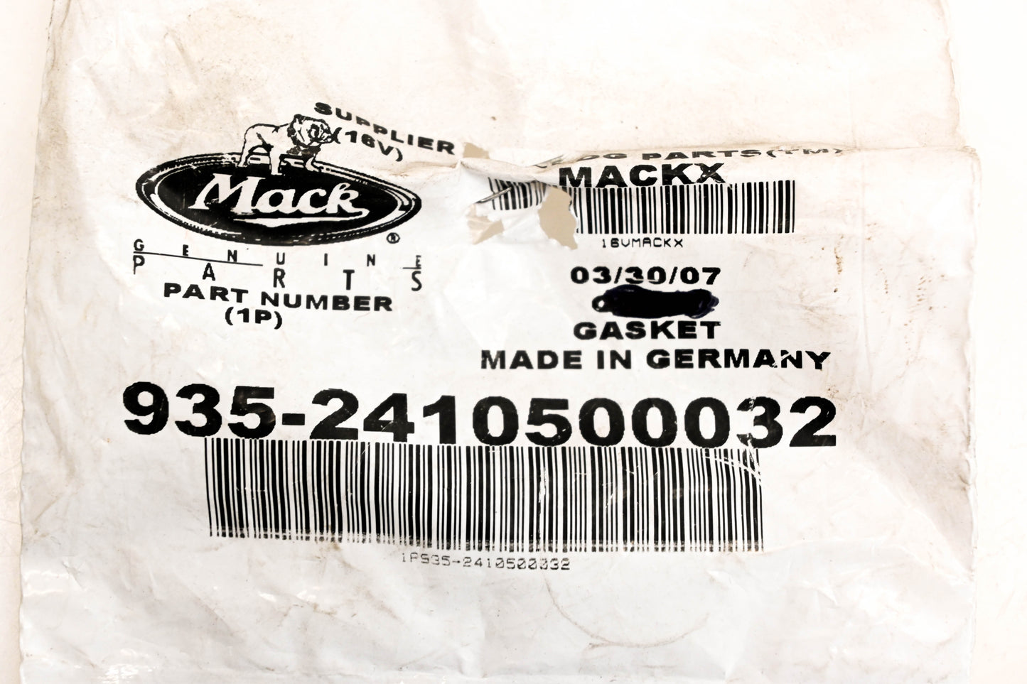 Mack 935-2410500032 Gasket NOS