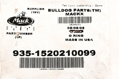 Mack 935-1520210099 O-Ring NOS