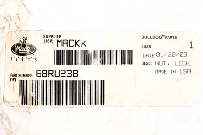 Mack 68RU238 Lock Nut NOS
