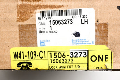 General Motors 15063273, 1506-3273 Front Left Door Lock NOS