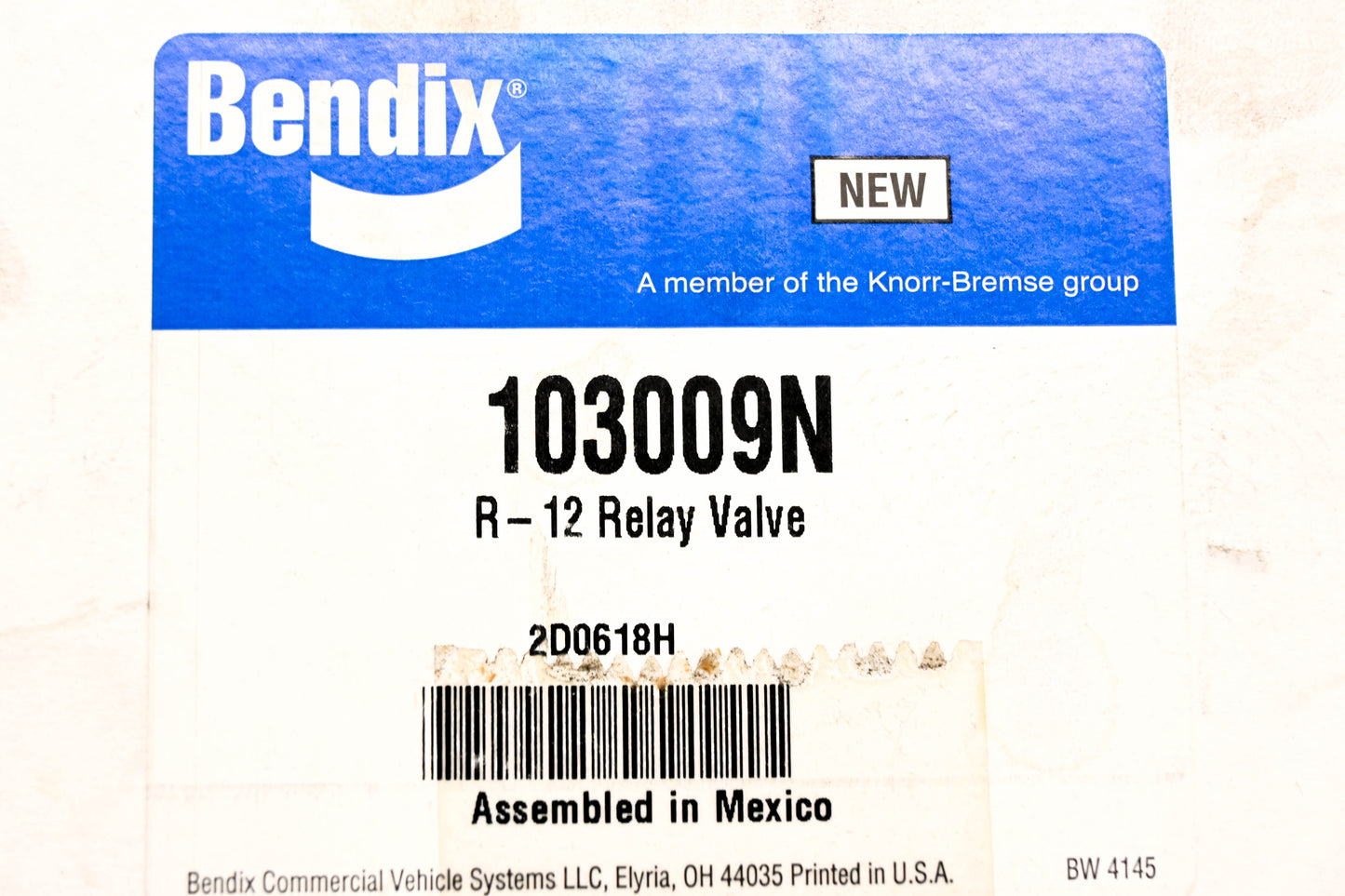 Bendix 103009N R-12 Relay Valve NOS