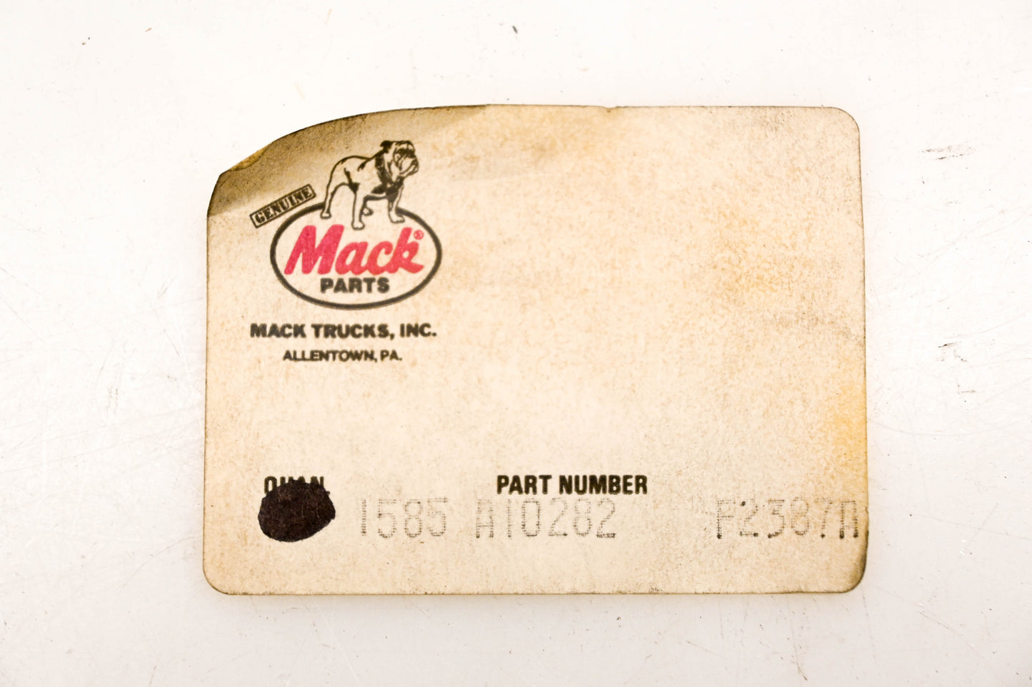Mack 1585-A10282 Gasket NOS