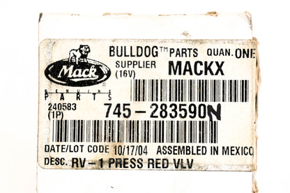 Mack 745-283590N, 283590 Bendix RV-1 Pressure Reducing Valve NOS