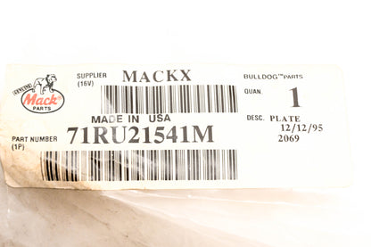 Mack 71RU21541M Plate NOS