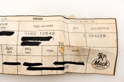 Mack 71RU12548 Spacer NOS