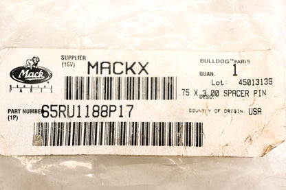 Mack 65RU1188P17 Spacer Pin NOS
