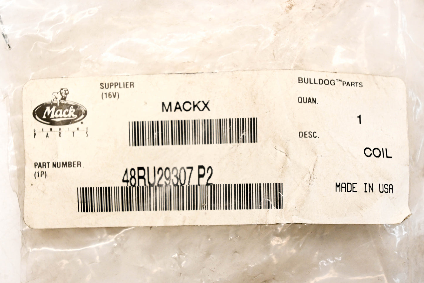 Mack 48RU29307P2 Hood Cable NOS
