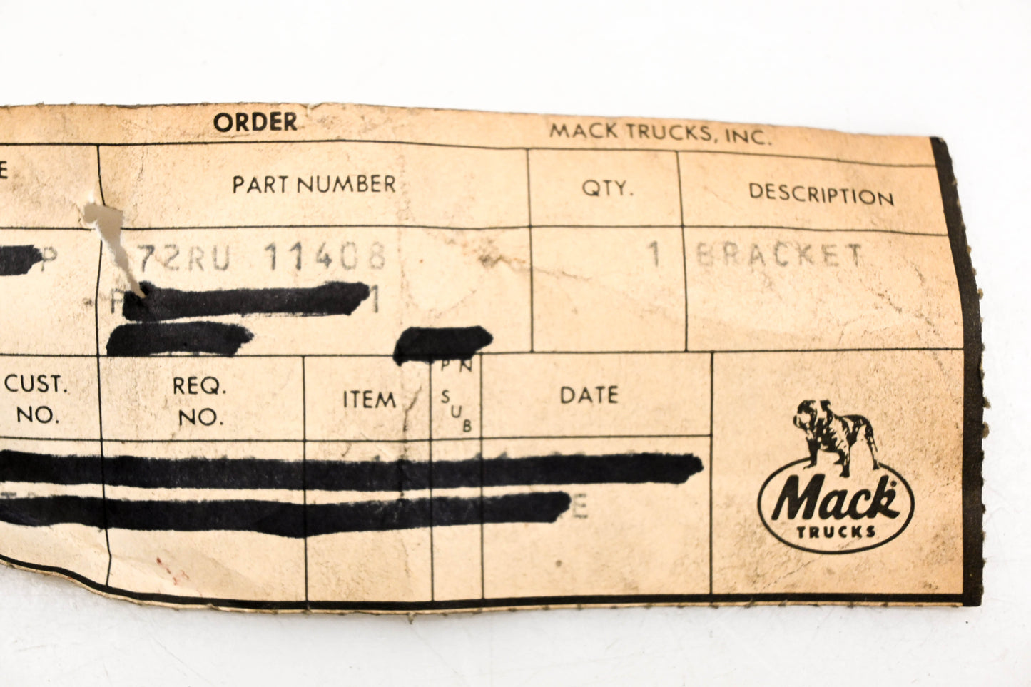 Mack 72RU11408 Bracket NOS