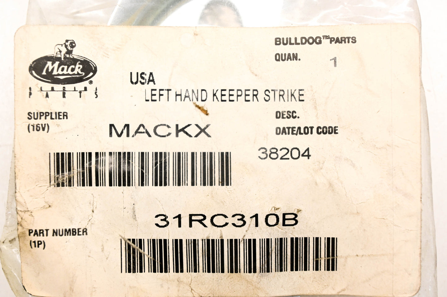 Mack 31RC310B Lefthand Door Strike Keeper
