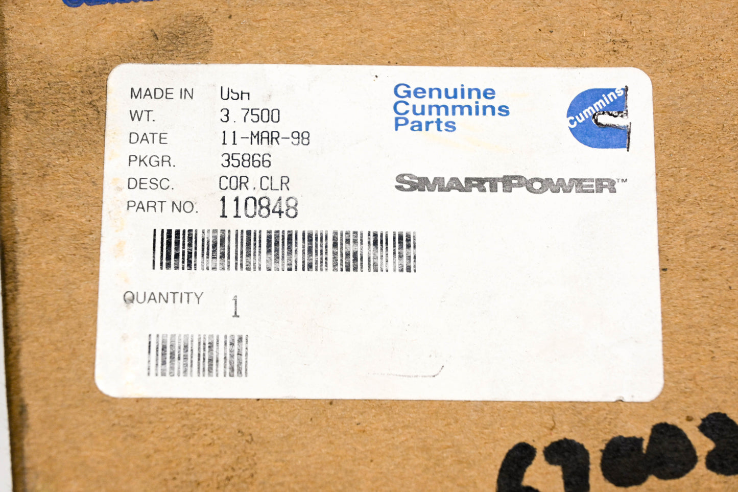 Cummins 110848 Oil Cooler NOS