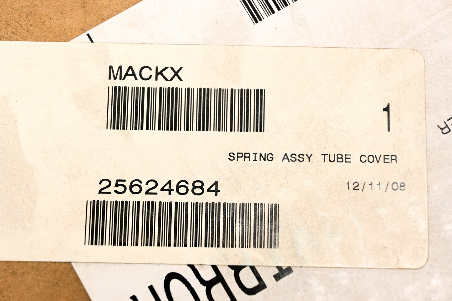 Mack 25624684 Spring Tube Cover Assembly NOS