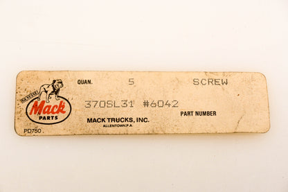 Mack 370SL31 Screws Qty 5 NOS