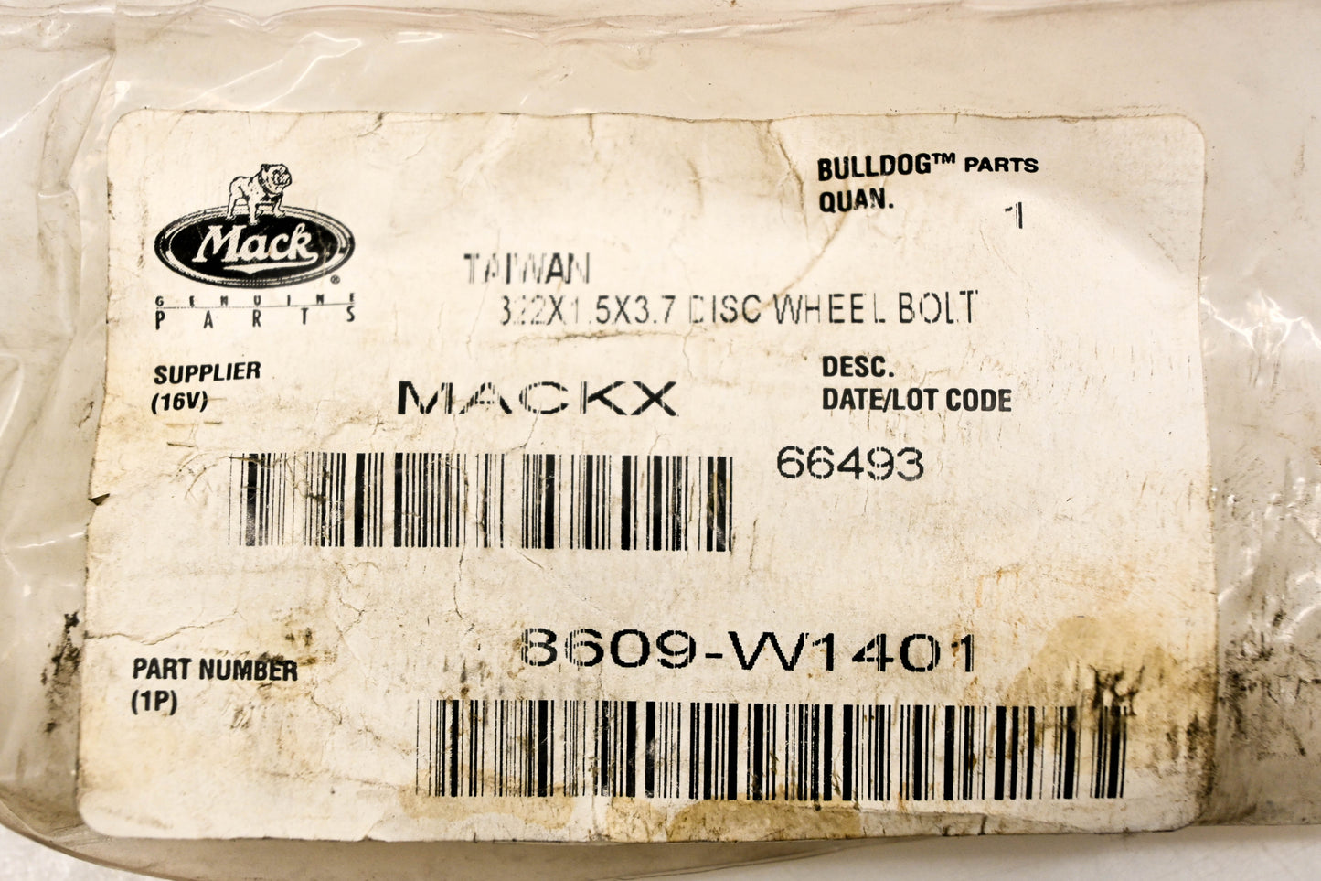 Mack 8609-W1401 Wheel Stud NOS