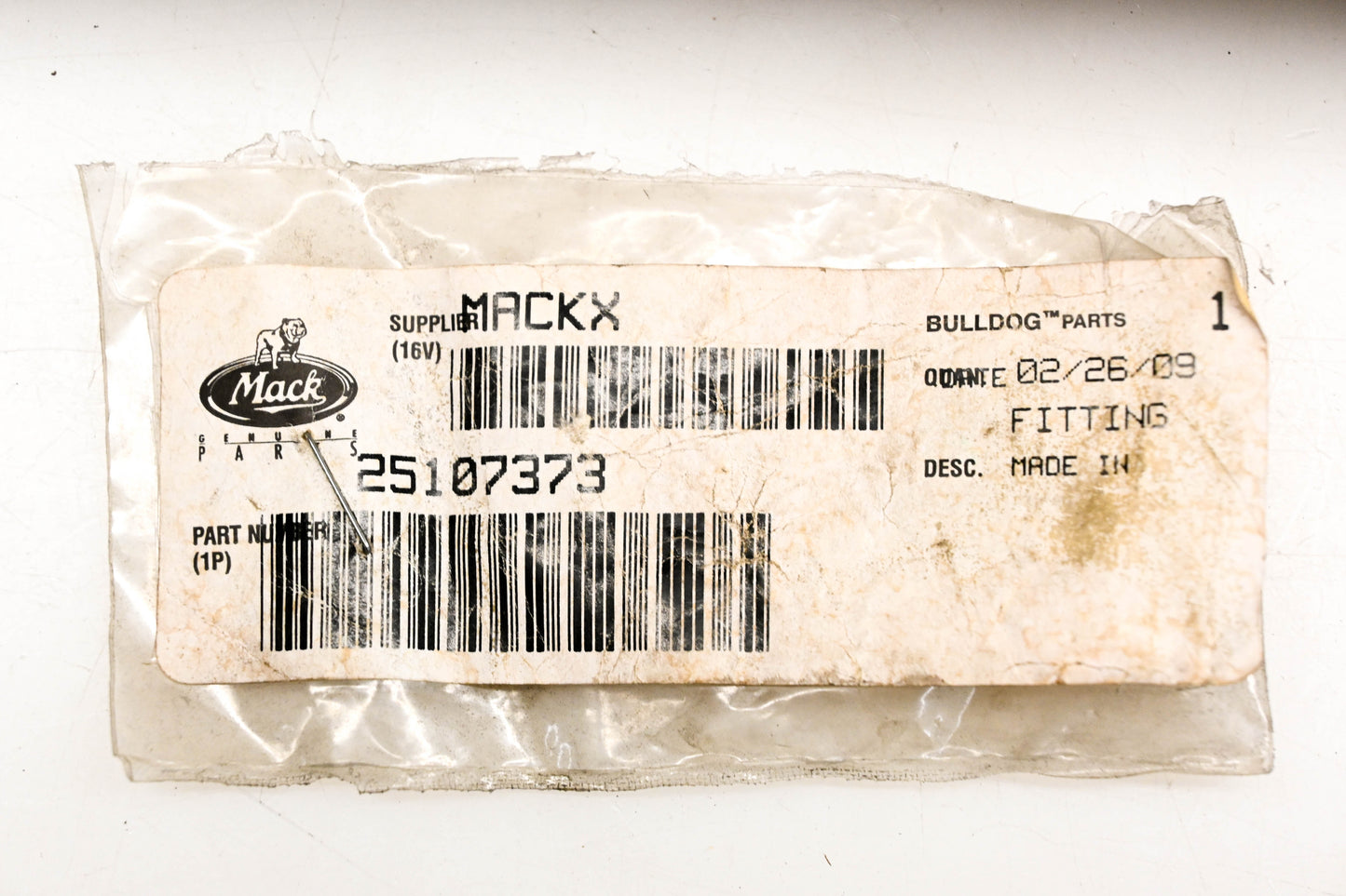 Mack 25107373 Elbow Fitting NOS