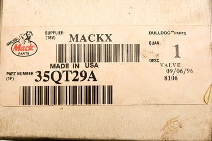 Mack 35QT29A Valve Assembly NOS