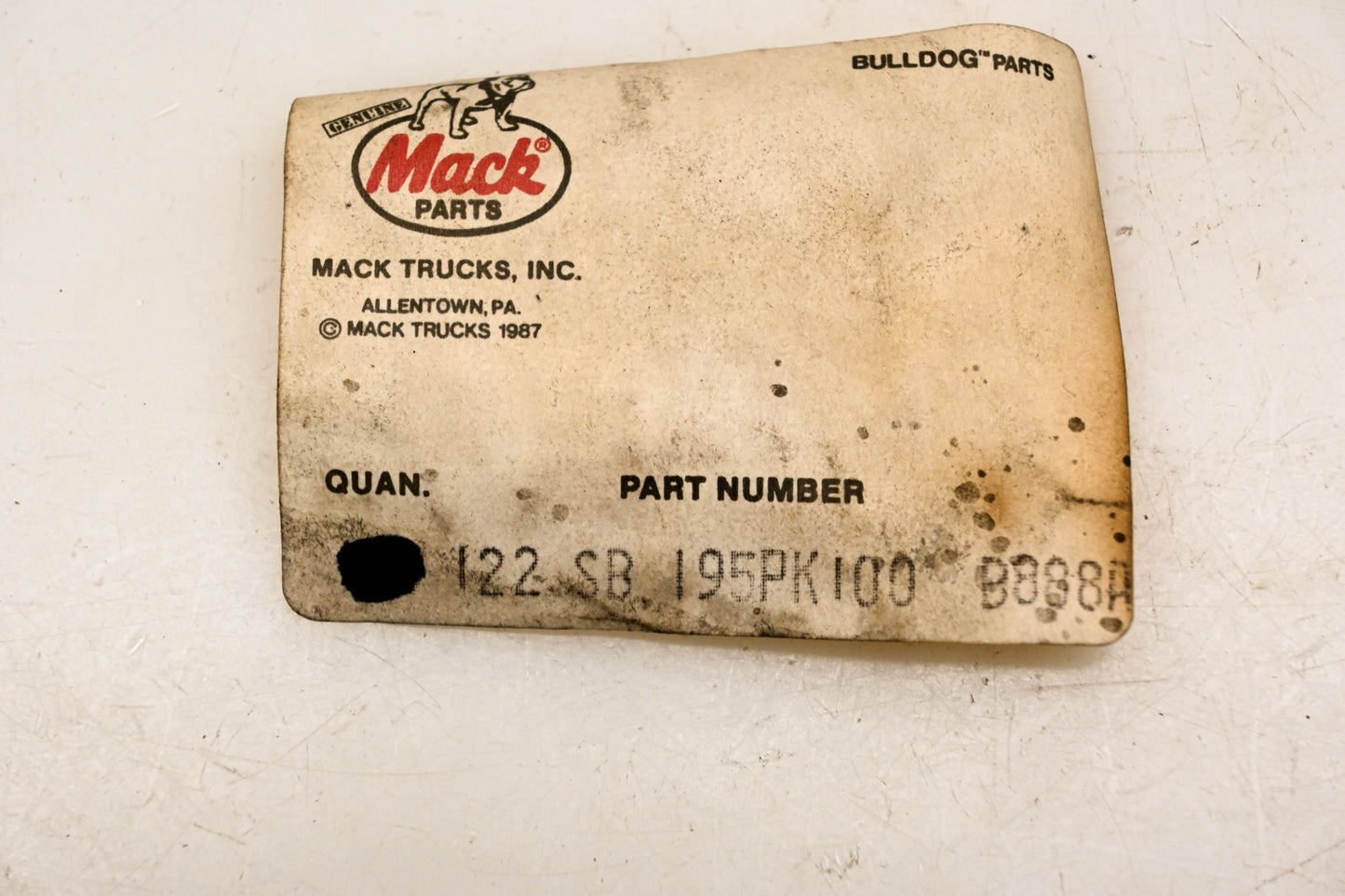 Mack 122SB195 Gasket NOS