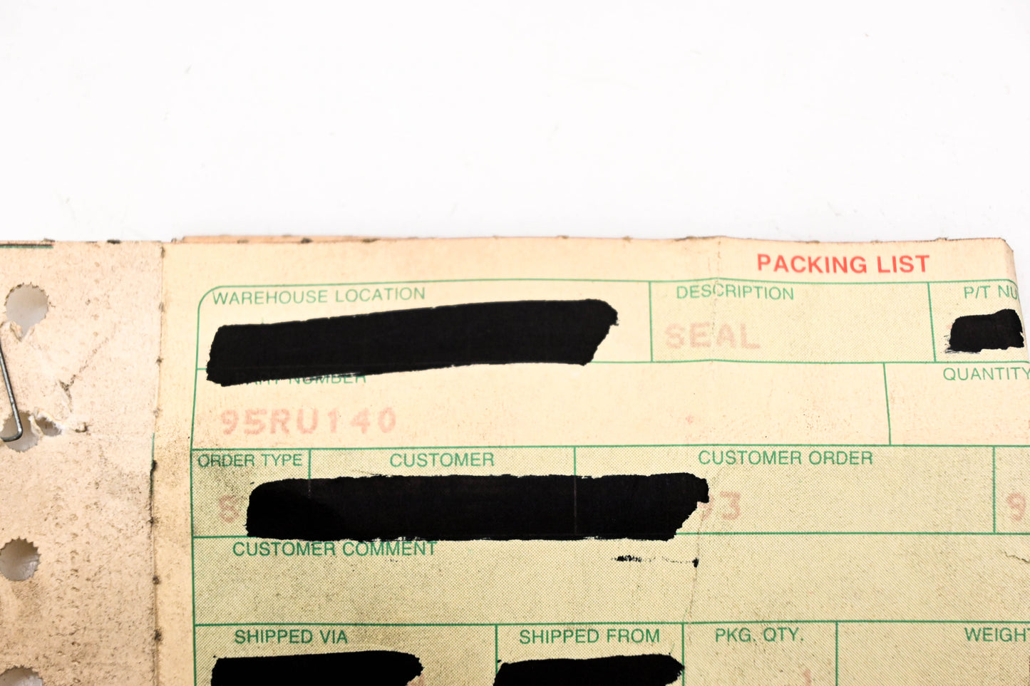 Mack 95RU140 Seal Plate NOS