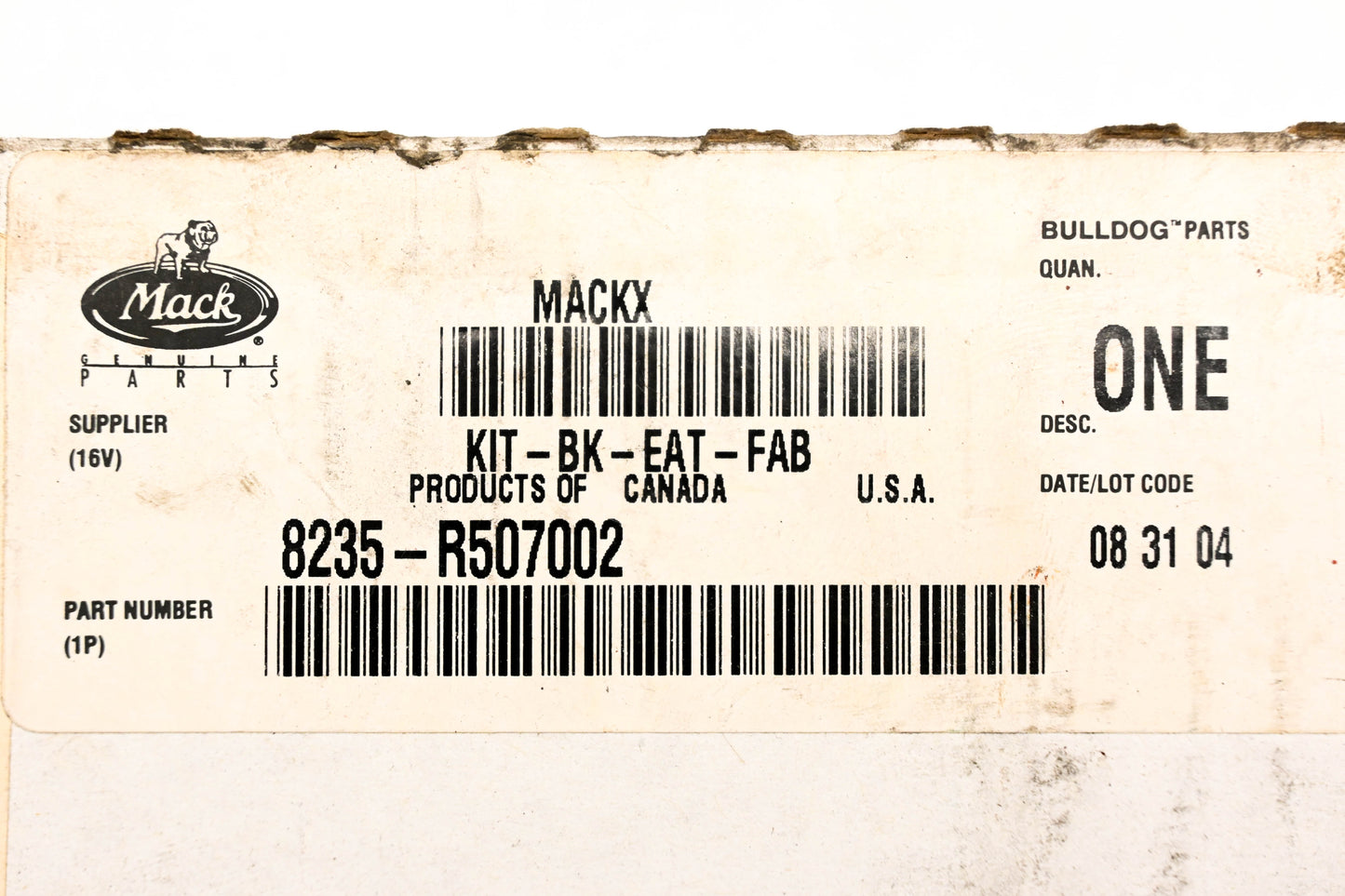 Mack 8235-R507002 Meritor Brake Spring Kit NOS