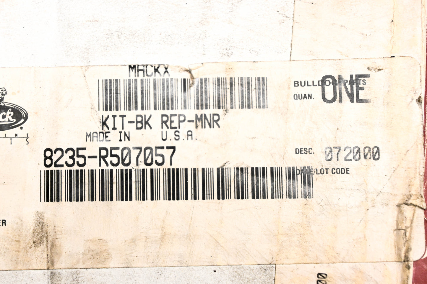 Mack 8235-R507057, R507057 Meritor Braker Spring Kit NOS