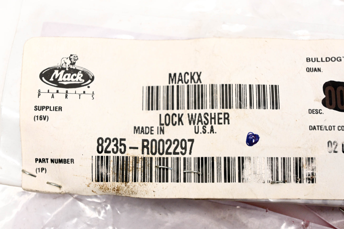 Mack 8235-R002297 Meritor Lock Washer NOS
