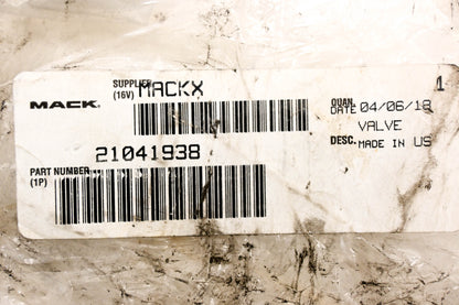 Mack 21041938 Transmission Shift Valve NOS