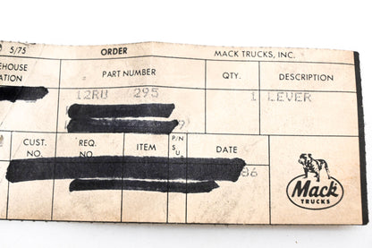 Mack 12RU295 Lever NOS