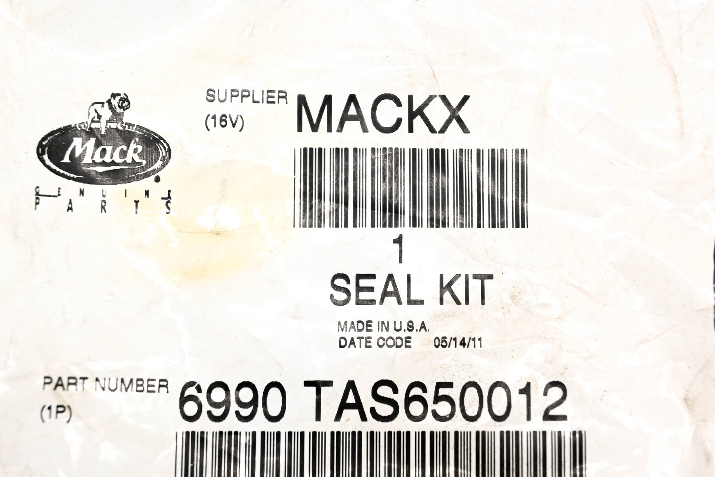 Mack 6990-TAS650012 Steering Gear Seal Kit NOS